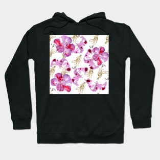 pattern of wild pink flowers Hoodie